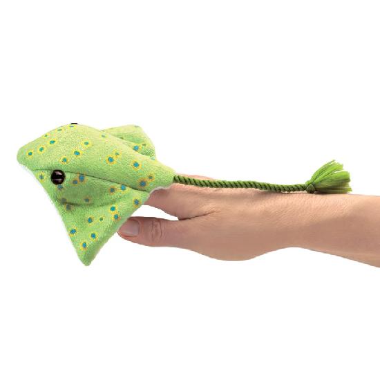 caption-Mini Green Sting Ray Puppet by Folkmanis