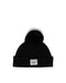 caption-Little Herschel Knit Hat with Pom in Black