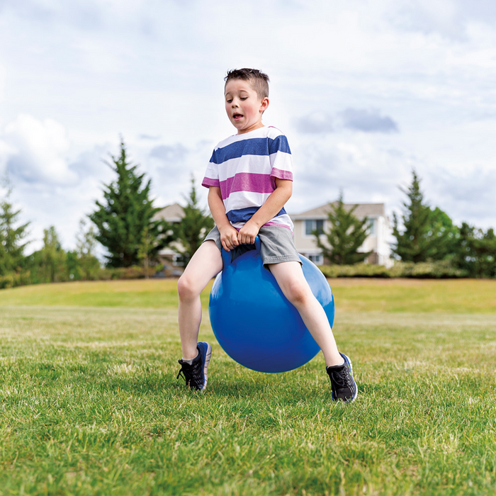 caption-Child hopping on ball