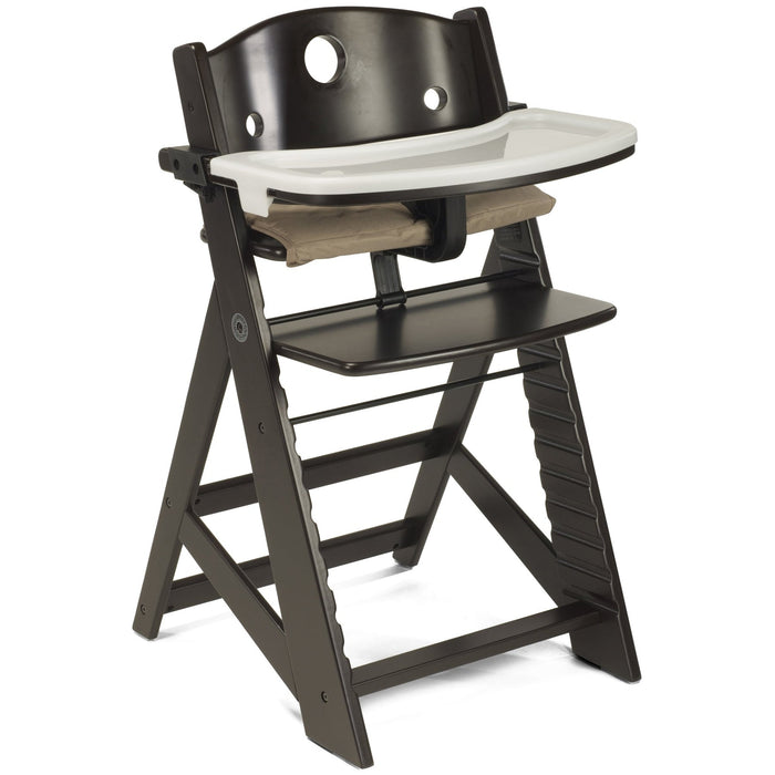 Keekaroo High Chair with Tray and Cloth Cushion - Espresso