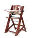Keekaroo High Chair with Tray and Cloth Cushion - Mahogany
