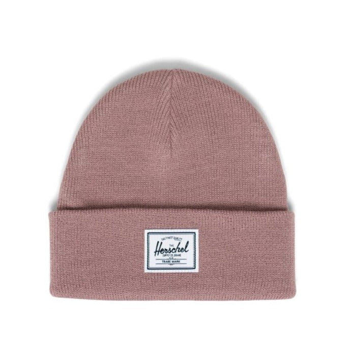 Ash Rose knit hat for toddlers with white herschel logo