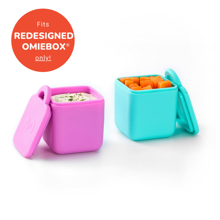 caption-2 Pack OmieDip Containers  in Pink and Teal