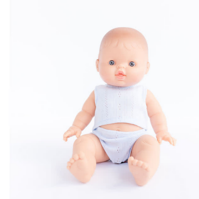 caption-Baby Boy Doll with moveable arms and legs