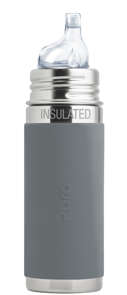 caption-Pura Insulated Sippy in Slate