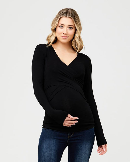 Kitsin Maternity Tops Plus Size Shirts for Women Maternity Nursing Top Side  Ruched Casual Blouse Breastfeeding Shirts