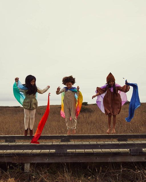 caption-Enchanted Silks and 3 kids at play