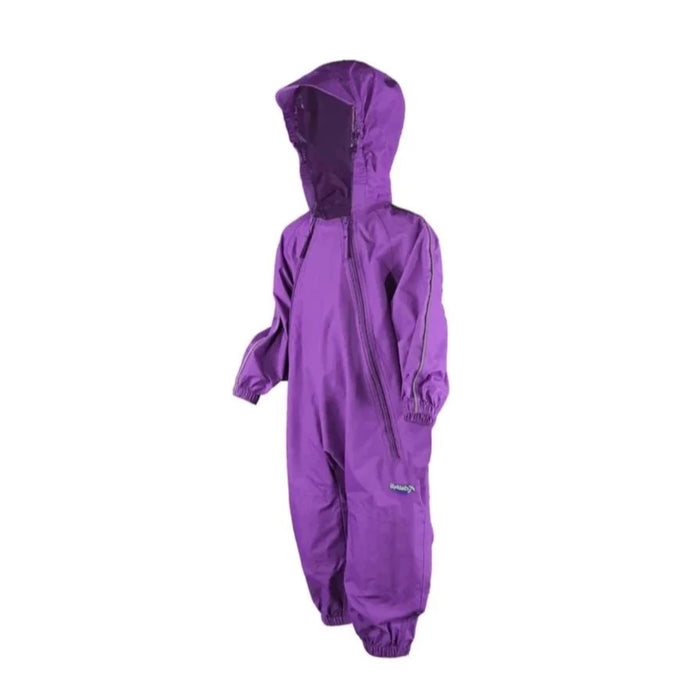 caption-Purple One piece rain suit