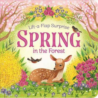 caption-Lift the Flap Board Book features Mama and Baby Fawn