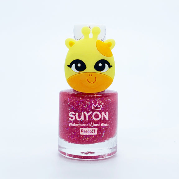 caption-Suyon Peel-off Nail Polish in Giraffe Glitter Pink