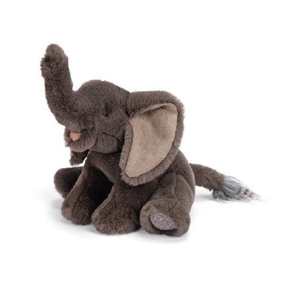 Plush Grey Elephant by Moulin Roty Tout Autour Du Monde Collection - nurtured.ca