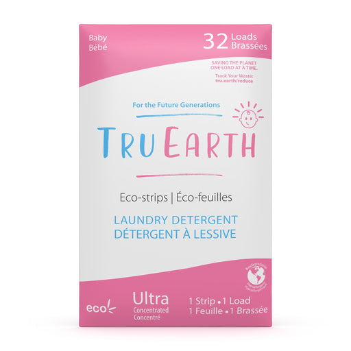 Tru Earth Laundry Eco Strips for Babies - 32 Loads