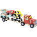 caption-Stacking Wooden Truck Trailer with 6 vehicles