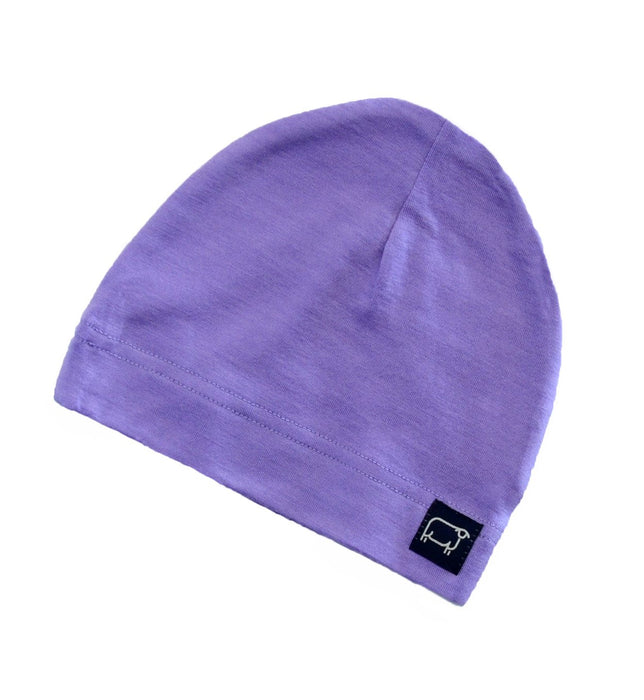caption-Crocus Light Purple Merino Wool Children's Hat