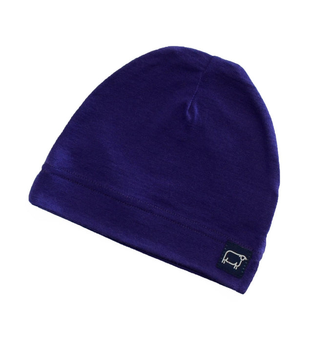 caption-Sea Urchin Purple Merino Wool Children's Hat