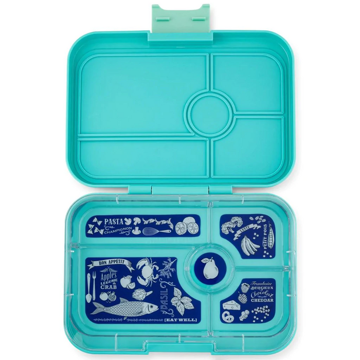 caption-Yumbox Tapas with 5 compartments holds 4.2 cups of food + dip